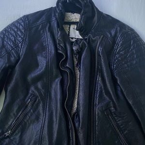 Black leather jacket
